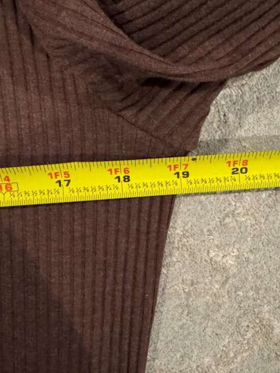 Aerie Women’s Ribbed Henley Layering T-Shirt Canyon Sun Brown Extra Large XL - Picture 15 of 16